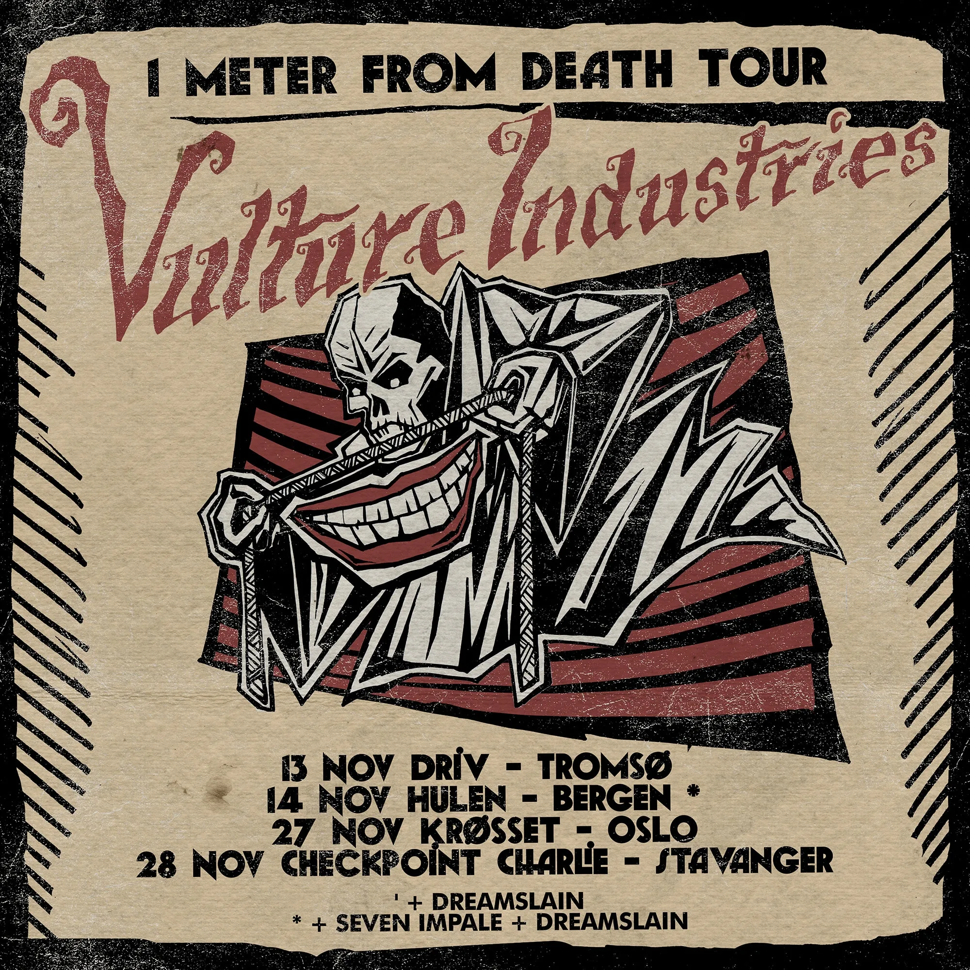 VULTURE INDUSTRIES ANNOUNCE NORWEGIAN SHOWS